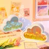 Décorations DIY Cloud Tulip Night Light Handmade LED Mirror lampe Home Bureau Decoration 2 in1 Tulips Flowers Mirror For Children Girl Cadeaux