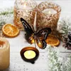 Candle Holders Display Holder Butterfly Bowl Tea Light Desktop Metal Tabletop Ornaments For Living Room Bedroom Study