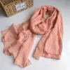 Sarongs Japanese Cotton Linen Scarf Autumn Candy Color Fashion Womens Soft Linen Scarf 75x190cm 24325