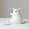 Vasi I più venduti Nuovi vasi creativi per vasi di fiori con orso a forma di cuore per la decorazione domestica Fioriera in ceramica Regalo di vasi per animali adorabili