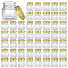 Burkar 60 pack 1,5 oz hexagon mini glas honung burkar hexagon glas burkar med gloden lock för sylt godis honung bröllop fest gynnar