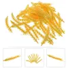 Decorative Flowers 50 Pcs Accessories Simulated Wheat Ears Plant Decor Plastic Artificial Craft Bouquet Stems