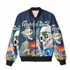 新しいFi Women/Men's 3D Print Grateful Dead Band Zipper Bomber Jackets Men Mens Mens Coat Zip Up Jackets e0bs＃