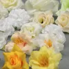 Decorative Flowers Artificial Silk Flower Heads Combo Set Beige Rose Style 38Pcs / Pack DIY Fake Yellow For Crafts