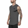 Fi Casual Col V Maillot de corps Fitn Bodybuilder T-shirt à manches respirantes Sports Training Tops E3h6 #