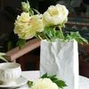 Nordique créatif panier à provisions en céramique Vase sac décoration Simple séché fleur Arrangement Vase Table décoration 240311