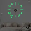 Orologi da parete Orologio decorativo con decalcomania 3D Senza perforazione Creativo Fai da te Design semplice e moderno Muto digitale
