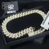 Säljer 14K 18K Solid Gold 16mm Moissanite Cuban Link Chain Fancy Jewelry Shine Moissanite Gold Miami Cuban Chain Armband