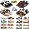 Modeontwerper Wales Bonner Nylon Brown Casual Shoes Pony Leopard Sneakers Sporty Rich Black Wonder White Vegam Gum Cream Green Red Platform Flat Sports Trainers