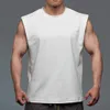 män tank top bred axel väst casual lös mens skörd topp träning träning kläder ärmskjorta 70to#