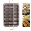 Non Stick Brownie Pan with Dividers Kitchen Baking Tray Cake Mold 18 Cavity Square Bread Carbon Steel Bakeware 240318