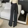 Pantaloni da donna BGTEEVER Pantaloni larghi allacciati alla moda a gamba larga Donna Primavera Estate Abito dritto a vita alta per