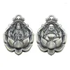 Pendentifs Vintage 925 argent Guanyin pendentif à facettes hommes et femmes collier solide Maitreya Lotus Style National charme bijoux cadeau