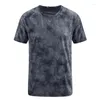 Magliette da uomo uomo manica corta t-shirt rapido asciugatura semplice estate sottile seta ghiaccio mimetico camuffamento ultra illuminato uomo sport man casual top