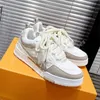 Designer Skate Sneakers Mulheres homens Mesh Abloh Sneaker Plataforma Virgil Maxi Sapatos casuais Lace-up Runner Trainer Releved Rubber Genuine Leather Bread Shoe 35-47 A35