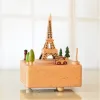 Boxes for EIFFEL Tower Wood Music Box Table Home Decoration Valentine's Day Gift Ornam