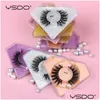 Falsche Wimpern Ysdo Lashes Wholesalewholesale Eye Bk 4/10/50/100 Stück natürliche lange flauschige Wispy Faux 3D Nerz Drop Lieferung Dh6Mn