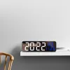 Relojes Reloj digital LED para dormitorio Reloj de escritorio electrónico USB recargable/batería Reloj de pared Hogar Brillo ajustable Relojes de mesa