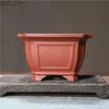 Doniczki Kreatywne purpurowy purpanowy doniczka kwadratowy ceramiczny bonsai garnek domowy pulpit chiński styl dekoracyjny kwiat 1pcsle915 240325