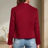 Giacche da donna Colletto rovesciato Cappotto a maniche lunghe Stile casual Donna Aperto davanti Cerniera in metallo ritagliata Abiti autunnali Abito streetwear vestibilità ampia