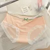 Women's Panties Delivery 5pc/lot Women Female Briefs Nylon Underwear Solid Lovely Young Girl Clothes Fashion Middle Waist Underpants