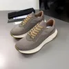 Luxusmarke Männer Sneakers Schuhe Wildleder Ledernetz-Trainer Perfekter Rabatt Casual Walking Runer Sports Mischmaterial Fabrikschuhschuhe