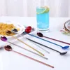 Coffee Long Stir Spoon Tea Handle Stainless Steel Tail Stirring Spoons Dessert Scoop Cafe Kitchen Accessory Wholesale ring s