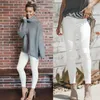 Calças de brim femininas estiramento mangueira leggings para mulheres cintura alta calças magras calças de fitness finas senhoras calças finas confortáveis versáteis