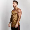 kulturystyka Tank Tops Men MESH Sports Tanktops kamizelka mięśni fitn rękawie TEE TEES SLIM FIT Singlets Z7zy#