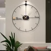 ساعات الحائط الموضة Nordic Minimalist Restaurant Design مشاهدة جمالية الفن الحديثة جدارية Horloge ديكور المنزل