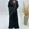 2024 New Fashion Ethnic Clothing Muslim Women Elegant Gown + DressThree Pieces Set Dubai Cardigan Caftan Robe Abaya
