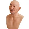 Masks Halloween simulation mask elderly silicone mask headgear party supplies role play face mask