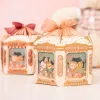 Wrap 10/30/50pcs Good Quality Wedding Candy Boxes Cute Bear Paper Box for Gift Packaging Ribbon Sweets Wrap Party Boutique Decoration