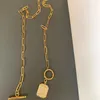 Подвесные ожерелья винтаж CZ Pave Начальная буква квадратный шарм ожерелье