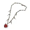 Ожерелья с подвесками, модное ожерелье с сердечком, цепочка на шею с шипами, шикарная для модных людей