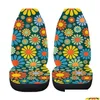 Car Seat Covers Ers Yellow Beautif Flower Pattern Protection Clean Device Front Rear Sleeve For Women Men Soft Interesting Drop Delive Otkum