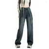 Jeans pour femmes Vêtements de travail 2023 Printemps Coréen Taille haute Pantalon à jambes larges Dstring Casual Polyvalent Drop Drop Livraison Vêtements Vêtements Otwoq