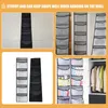 Storage Bags 2 Pcs 5 Compartment Hanging Bag Door Rack Organizer With Pockets Over The Non-woven Fabric Closet Organizers And