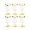 Disposable Cups Straws 6Pcs Hard Plastic Champagne Glass Red Wine Cup Party Festival Tableware Wedding Supplies 150Ml