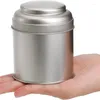 Förvaringsflaskor 24 st te tennbehållare med lufttätt dubbel lock 8oz runda kan låda litet kök löst blad