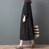 Casual Dresses 2024 Spring Autumn Cotton Vintage For Women Long Korean Style Fashion Elegant Dress Office Lady Work Clothing