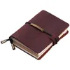 Lederen Travel Journal Notebook For Men Women 5.2 x 4 inch - Red Wine Refillable Notebook Journalsa6 Leather Bound Travel 240311