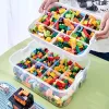 BINS Byggnadsblock förvaringslåda liten partikel Lego Jigsaw pussel justerbar transparent förvaringslåda Lagring Hållbar bärande kista