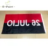 Zubehör 26 Julio-Flaggen, 3 Fuß x 5 Fuß (90 x 150 cm), Größe, Weihnachtsdekorationen für Zuhause, Flagge, Banner, Geschenke