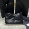 Borsa a tracolla di design di lusso con coulisse da donna in vera pelle morbida pelle di pecora elegante moda casual Allmatch sotto le ascelle da donna