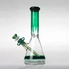 Glass Bong Thick Pyrex Beaker Bong Water Bongs Recycler Heady Dab Rigs Shisha Hookahs for Smoking 10 inches wholesale