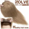 Toppers Snoite Human Hair Toppers 13x15cm Kobiet Topper Naturalne peruki włosy mechanik do włosów z grzywką środkową częścią włosów przedłużeniem włosów