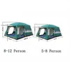 Tende e rifugi 5-8/8-12 Tenda a doppio strato in campeggio Due camere da letto Big Space Big Space Outdoor Tenda Nature Tenda Travel 240322