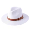 Men's Women's Casual Sunshade Hats Women Simple Fashion Panama Straw Hat Spring Summer Woven Jazz Top Cap Beach Sun Protection Caps Wholesale