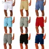 Pantalones cortos para hombre Pantalones cortos para hombre Nuevos pantalones cortos de lino y algodón para hombre Pantalones de lino de color liso transpirables de verano para hombre Traje de calle deportivo S-4XL 24325